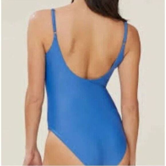 Andie Swim The Santorini One Piece Compressive Minimalist Horizon Blue NWT Small - Picture 2 of 8